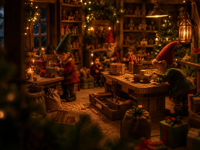 Die Weihnachtspost entsteht