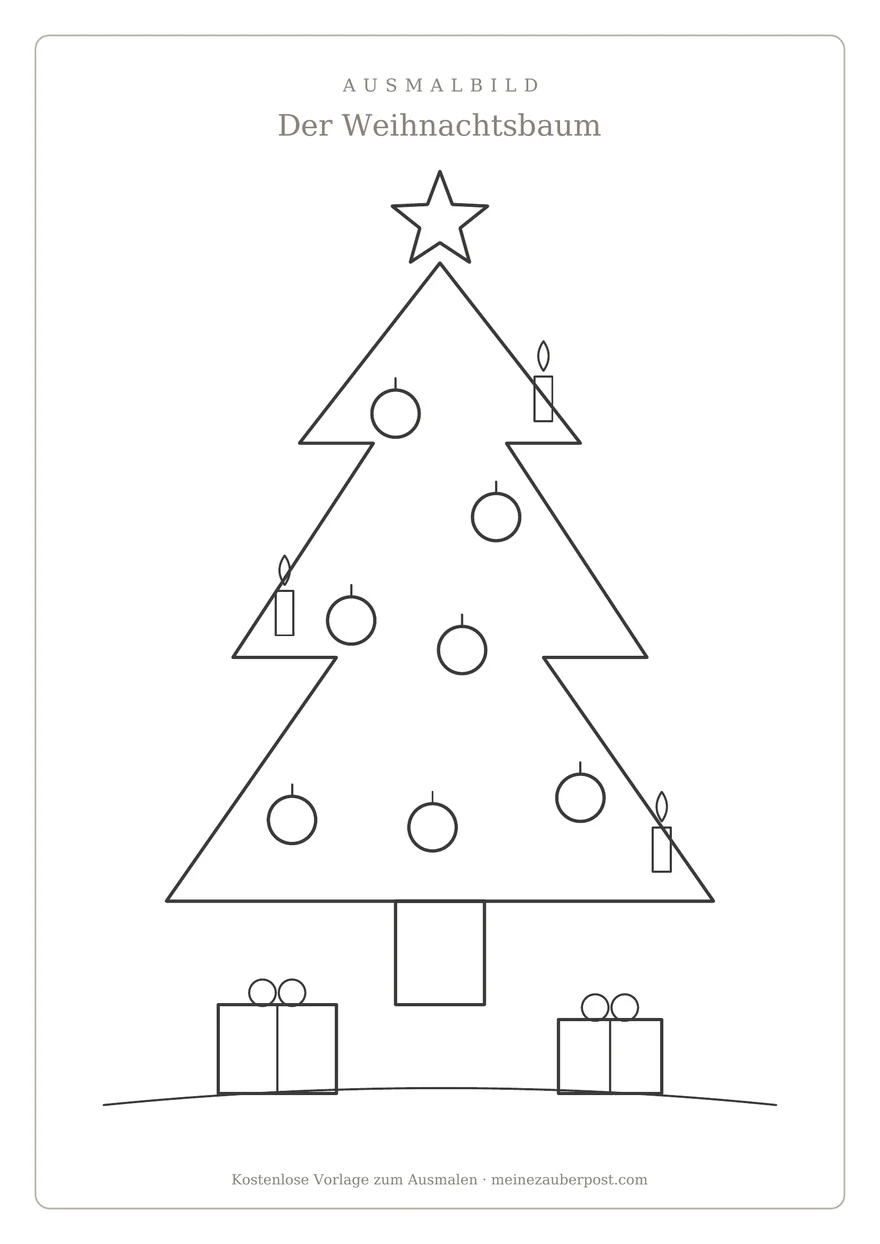 Vorschau der A4-Vorlage: Der Weihnachtsbaum