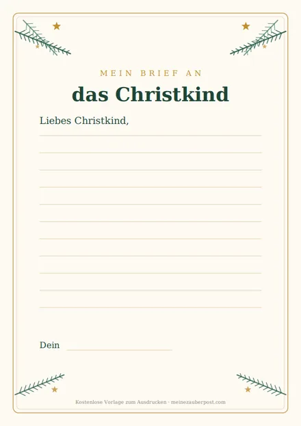 Vorschau: Brief an das Christkind