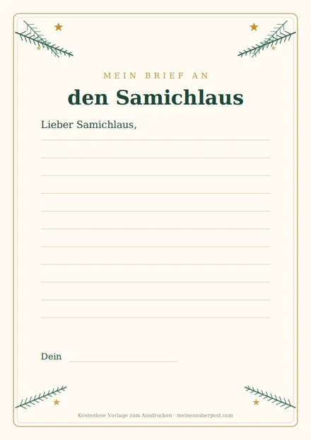 Vorschau: Brief an den Samichlaus