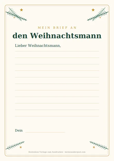 Vorschau: Brief an den Weihnachtsmann