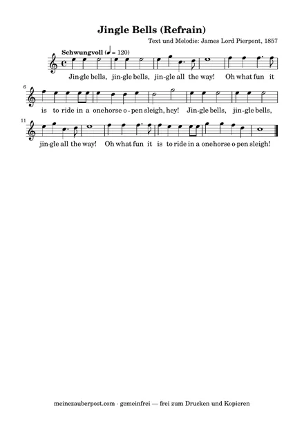 Vorschau des Notenblatts «Jingle Bells»