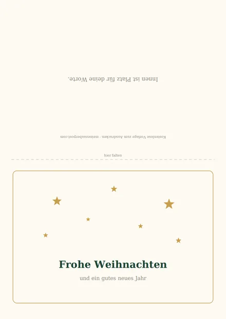 Vorschau: Weihnachtskarte «Sterne»