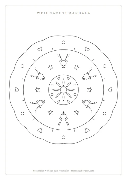 Vorschau: Rentier-Mandala