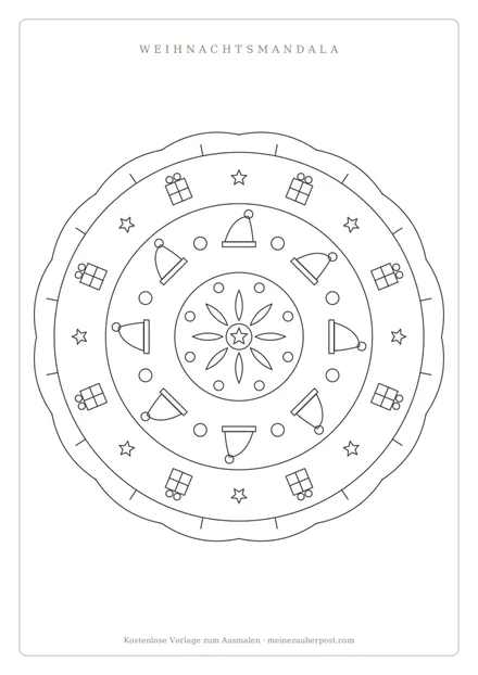 Vorschau: Weihnachtsmann-Mandala